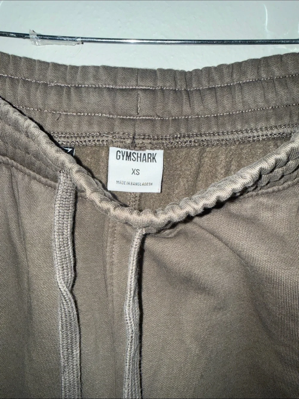 Gym Shark Men's Dark Brown Athletic Jogger Pants with Drawstring Waist